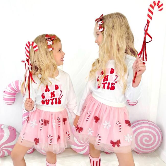 Candy Cane Cutie Christmas Clip Set, Multi - Hair Accessories - 5