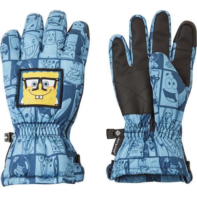 SpongeBob SquarePants™ x Andy & Evan® | Kids Square Patch Winter Gloves Powered by Zip Gloveâ„¢ Technology