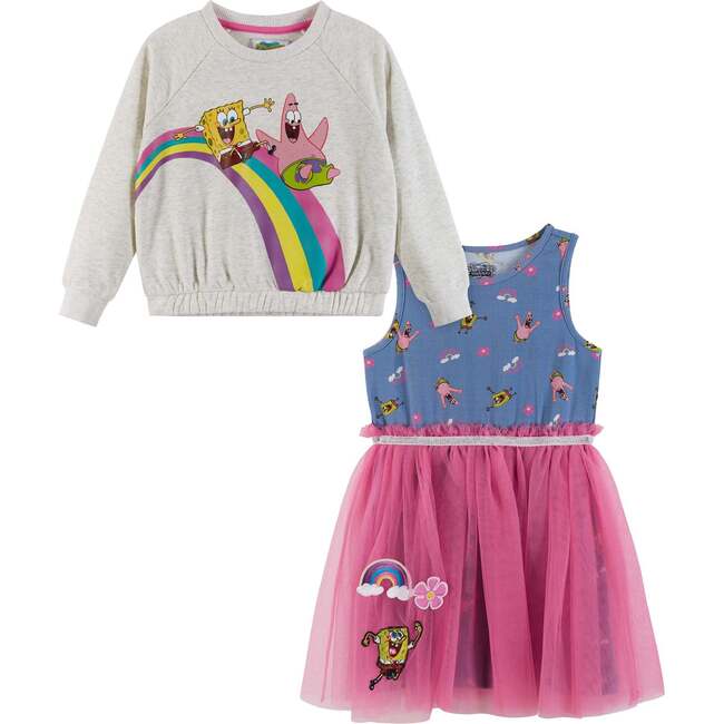 SpongeBob SquarePants™ x Andy & Evan® | Kids Spongebob Two-Fer Dress Set | Multicolor