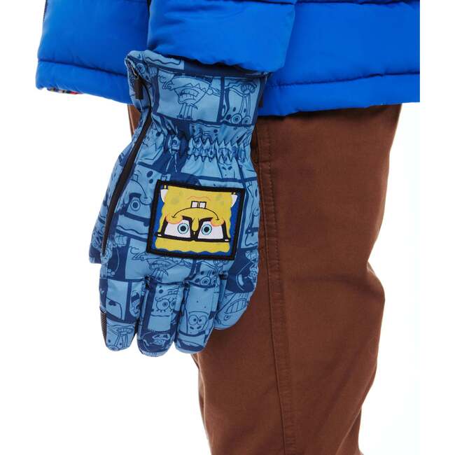 SpongeBob SquarePants™ x Andy & Evan® | Kids Square Patch Winter Gloves Powered by Zip Gloveâ„¢ Technology - Gloves - 3