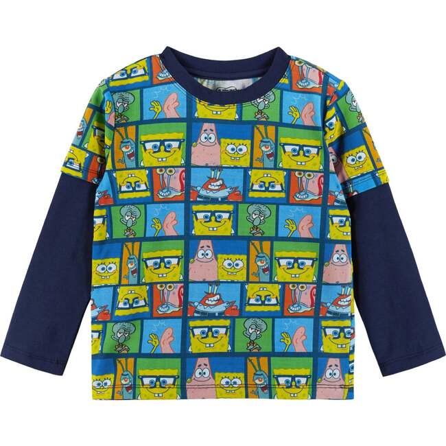 SpongeBob SquarePants™ x Andy & Evan® | Kids (2-7) Long Sleeve Character Collage T-Shirt