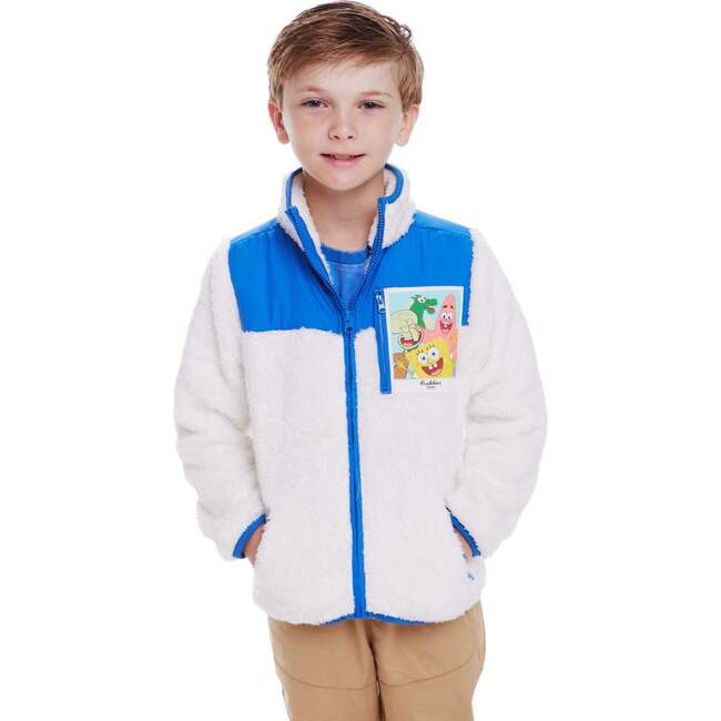 SpongeBob SquarePants™ x Andy & Evan® | Kids (2-7) Bikini Bottom Buddies Sherpa Jacket with Printed Patch Pocket