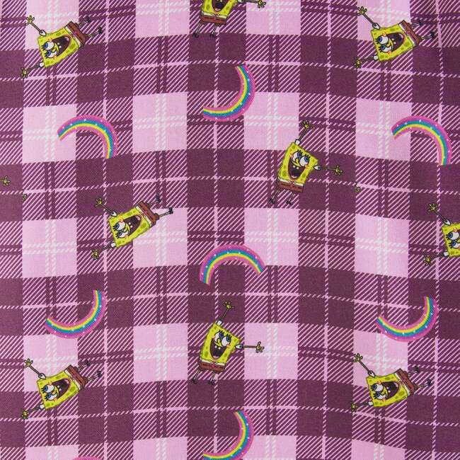 SpongeBob SquarePants™ x Andy & Evan® | Kids Flannel Plaid Pajama Set | Pink - Mixed Apparel Set - 5