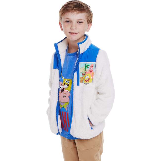 SpongeBob SquarePants™ x Andy & Evan® | Kids (2-7) Bikini Bottom Buddies Sherpa Jacket with Printed Patch Pocket - Jackets - 4