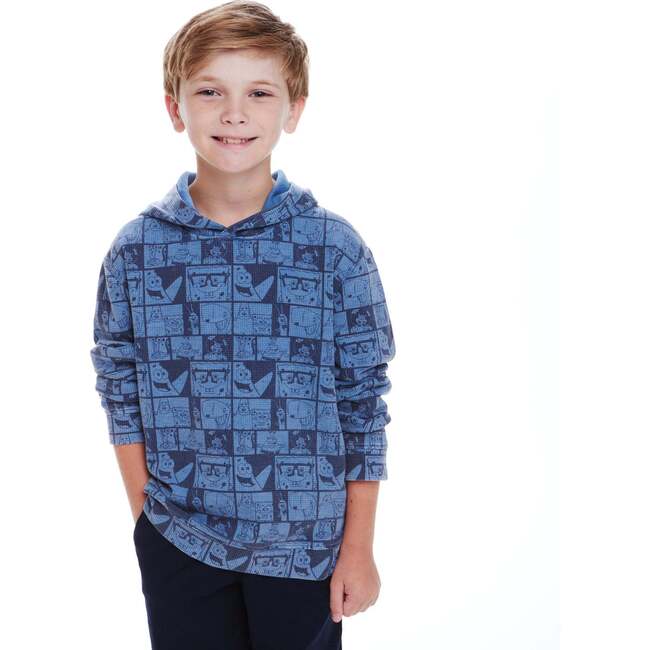 SpongeBob SquarePants™ x Andy & Evan® | Kids  Stone-Washed Waffle Hooded Tee with Friends Label - T-Shirts - 2