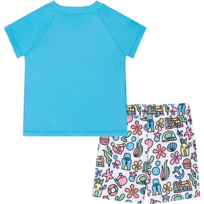 SpongeBob SquarePants™ x Andy & Evan® | Infant 3D Dot Pocket & Bikini Bottom Rash Guard Set - Mixed Apparel Set - 2