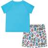 SpongeBob SquarePants™ x Andy & Evan® | Infant 3D Dot Pocket & Bikini Bottom Rash Guard Set - Mixed Apparel Set - 2