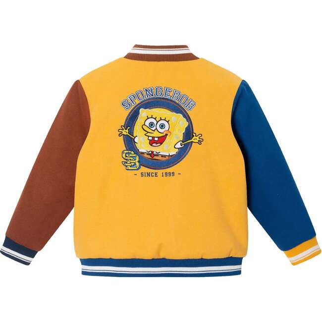 SpongeBob SquarePants™ x Andy & Evan® | Kids (2-12) Patchwork Color-Blocked Varsity Jacket - Jackets - 4