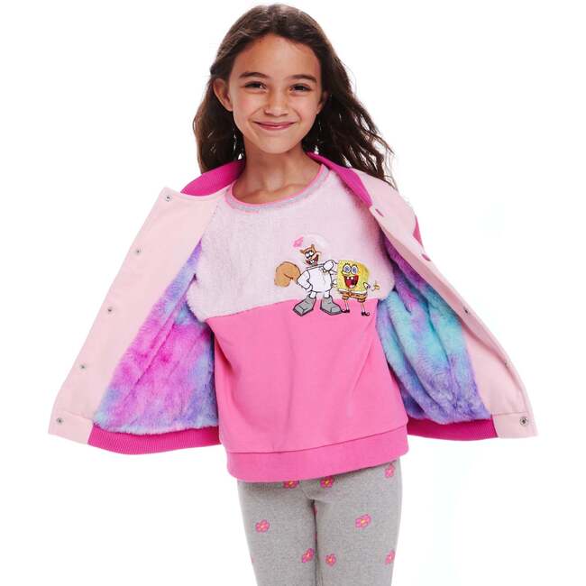 SpongeBob SquarePants™ x Andy & Evan® | Kids  Rainbow Patchwork Bomber Jacket - Jackets - 4