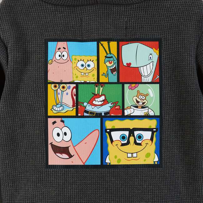 SpongeBob SquarePants™ x Andy & Evan® | Kids (2-12) Stone-Washed Hooded Waffle Tee - Sweatshirts - 4