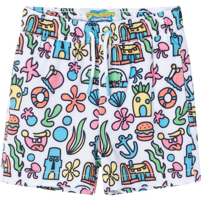 SpongeBob SquarePants™ x Andy & Evan® | Infant 3D Dot Pocket & Bikini Bottom Rash Guard Set - Mixed Apparel Set - 4