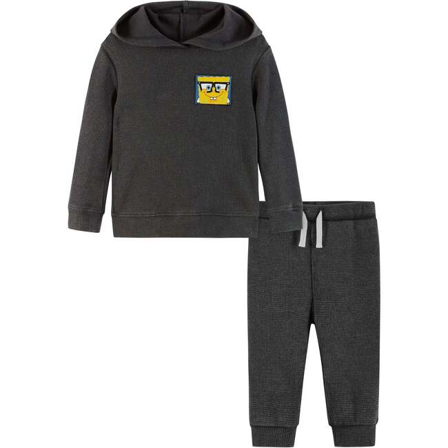 SpongeBob SquarePants™ x Andy & Evan® | Infant Hooded Waffle Tee Jogger Set - Mixed Apparel Set - 1