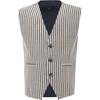 Striped Vest & Bowtie, Beige - Suits & Separates - 1 - thumbnail