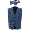 Floral Print Vest & Bowtie, Blue - Suits & Separates - 1 - thumbnail