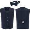 Solid Vest & Bowtie, Navy - Suits & Separates - 4