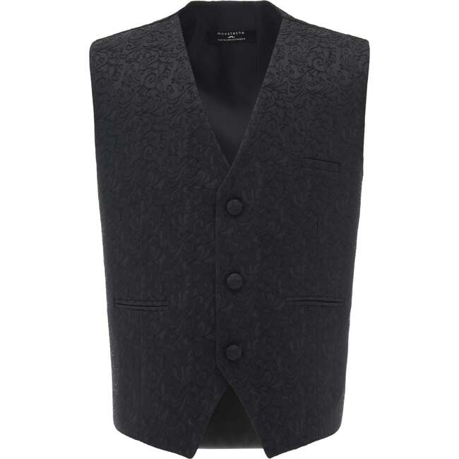 Paisley Print Vest & Bowtie, Black - Suits & Separates - 2