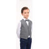 Micro Print Vest & Bowtie, Grey - Suits & Separates - 2