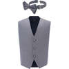 Micro Print Vest & Bowtie, Grey - Suits & Separates - 4