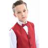 Solid Vest & Bowtie, Red - Suits & Separates - 4