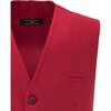 Solid Vest & Bowtie, Red - Suits & Separates - 5