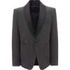 Shawl Lapel Blazer, Grey - Blazers & Sport Coats - 1 - thumbnail