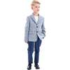 Tweed Peak Lapel Blazer, Blue - Blazers & Sport Coats - 2