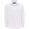 Solid Dress Shirt, White - Shirts - 1 - thumbnail