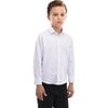 Solid Dress Shirt, White - Shirts - 2