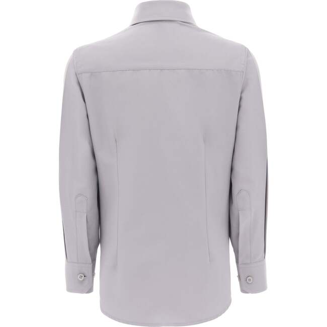 Solid Dress Shirt, Gray - Shirts - 4