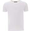 Solid Cotton T-Shirt, White - T-Shirts - 1 - thumbnail