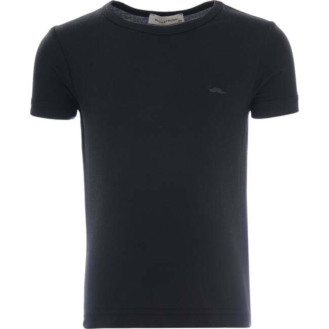 Solid Cotton T-Shirt, Black