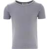 Solid Cotton T-Shirt, Grey - T-Shirts - 1 - thumbnail