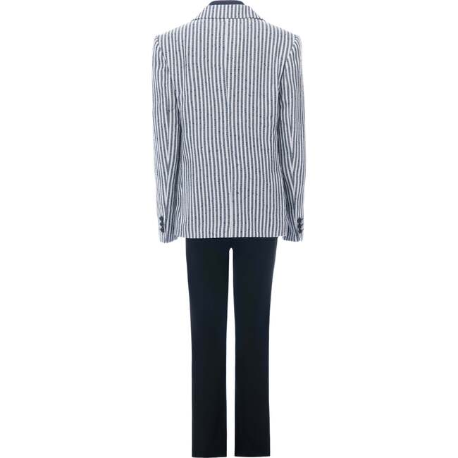 Brooks Striped Formal Dress Outfit, Grey - Suits & Separates - 4