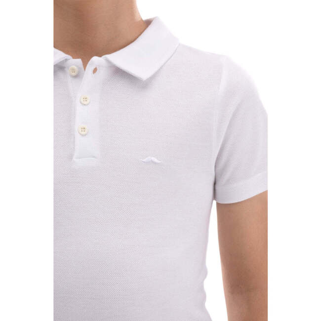 Solid Logo Polo, White - Polo Shirts - 3