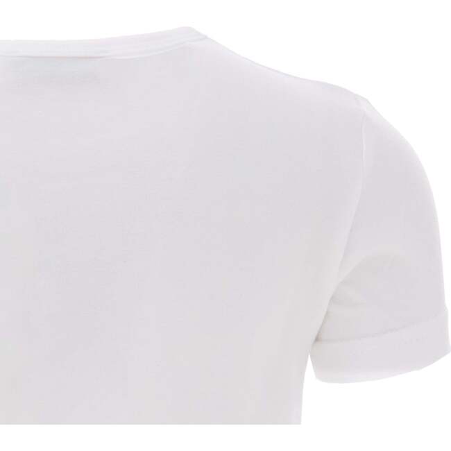 Solid Cotton T-Shirt, White - T-Shirts - 4