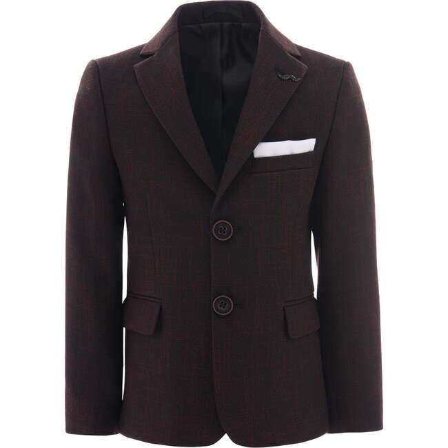 Bordeaux Peak Lapel Blazer, Red