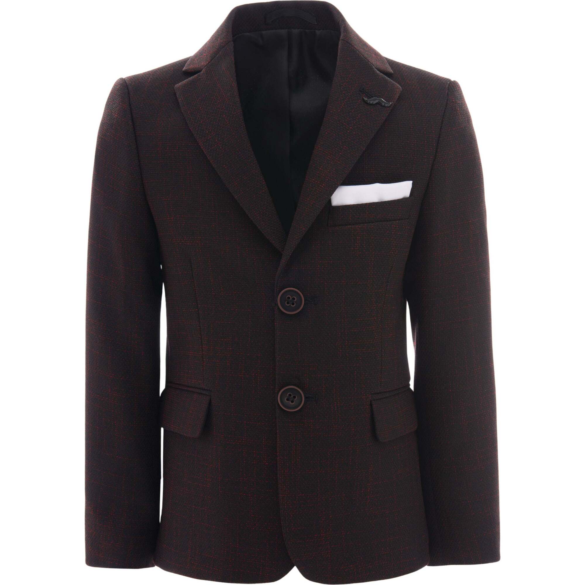 Bordeaux Peak Lapel Blazer, Red - Blazers - 1