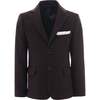 Bordeaux Peak Lapel Blazer, Red - Blazers - 1 - thumbnail