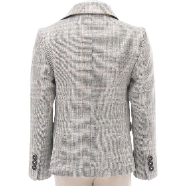 Plaid Peak Lapel Suit, Beige - Suits & Separates - 4