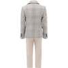 Plaid Peak Lapel Suit, Beige - Suits & Separates - 5