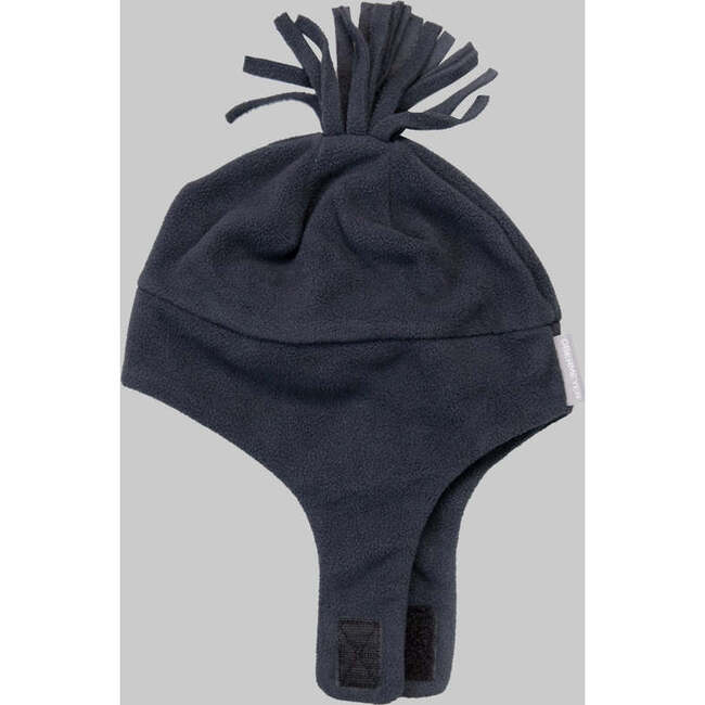 Orbit Fleece Under-Chin Strap Hook-N-Loop Hat, Black