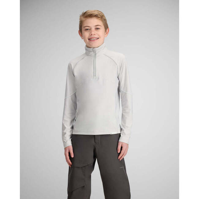 Banff Ski-Ready Interior Windguard 1/4-Zip 2-Way Stretch Baselayer, Moonstone - Jackets - 2