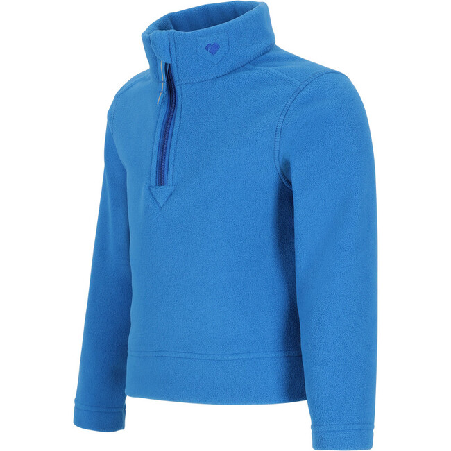 Ultra Gear Interior Windguard Mid-Layer Fleece Elongated Zip Top, Cosmic Blue