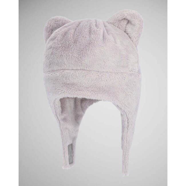 Teddy Fur Sherpa Under-Chin Strap Hook-N-Loop Hat, Silly Lilly