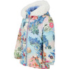 Roselet Ski-Ready Interior Windguard Waterproof Hooded Jacket, Sunset Flowers - Jackets - 1 - thumbnail