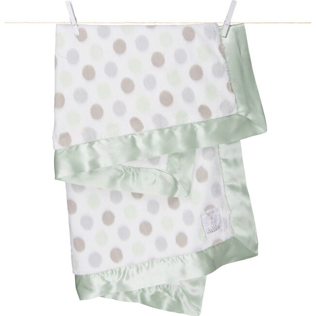 Luxe Dot Baby Blanket, Celadon