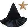 Witch Hat and Wand Set, Black Gold - Costumes - 1 - thumbnail