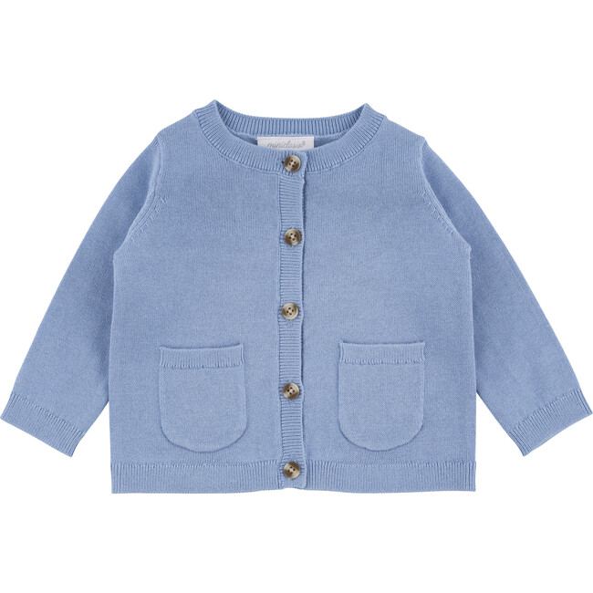 Sweater Cardigan, Blue - Cardigans - 1