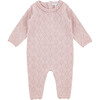 Diamond Pointelle Sweater Coverall, Pink - Sweaters - 1 - thumbnail