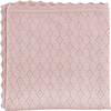 Diamond Pointelle Sweater Blanket, Pink - Blankets - 1 - thumbnail